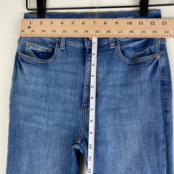 DL1961 Bridget Cropped Boot Jeans Size 26 Ludgate Blue Raw Hem Classic Staple - Picture 13 of 15